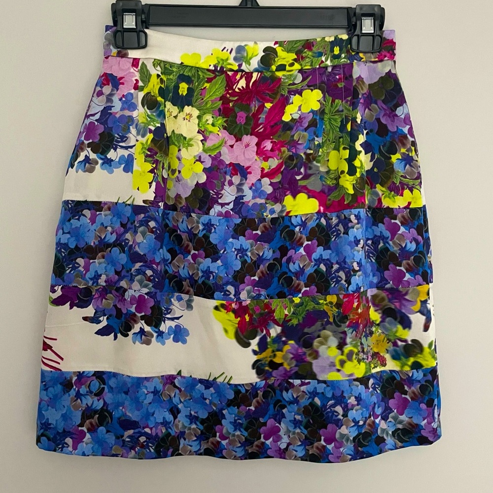 Erdem Silk Skirt with Pockets, Floral Print, size 2 or 4